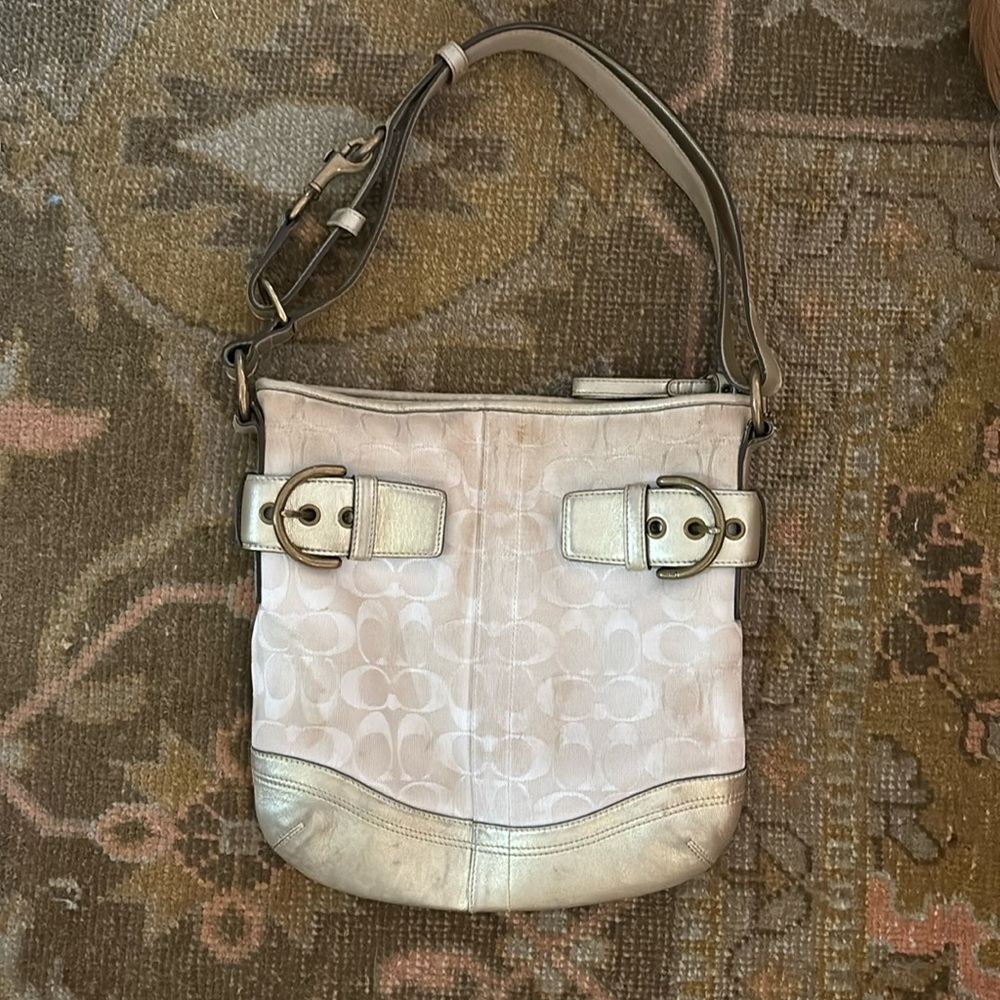 Coach white purse